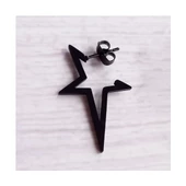 Siyah Comet Star Tekli Küpe - 1