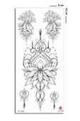 Exile Mandala Desenli Geçici Lotus Dövmesi Aksesuar Şık Vücut Dövmesi - 2