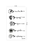 Minimal Çiçek Geçici Dövme Floral Tattoo Aksesuar Şık - 2
