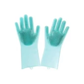 Sihirli Isıya Dayanıklı Silikon Çok Amaçlı Bulaşık Eldiven Fırçası Magic Gloves - 2