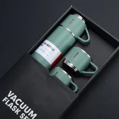 Paslanmaz Çelik Bardaklı Termos Seti 500 ML - 1