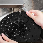 Renkli Isıya Dayanıklı Yıkanılabilir Silikon Fırın Ve Airfryer Yuvarlak Pişirme Matı 20 Cm - 8