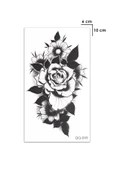 Siyah Gül Geçici Dövme Tattoo Şık Aksesuar - 2