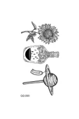 Minimalist Şişe Gezegen Çiçek Geçici Dövme Tattoo El,Kol,Bilek,Göğüs Dövme,Tattoo thumbnail 1
