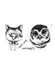 Baykuş Ve Kedi Geçici Dövme Şık Moda Aksesuar El,Kol,Bilek,Göğüs Dövme,Tattoo thumbnail 2