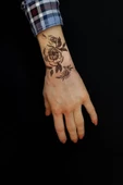 Çiçek Yaprak Tattoo Geçici Dövme Unisex Aksesuar Şık - 1