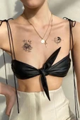 Şato ve Pusula Omuz Geçici Dövme Tattoo Şık Moda Aksesuar El,Kol,Bilek,Göğüs Dövme,Tattoo - 1