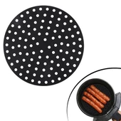 Renkli Isıya Dayanıklı Yıkanılabilir Silikon Fırın Ve Airfryer Yuvarlak Pişirme Matı 23 Cm - 10