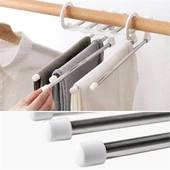 Hareketli Dolap İçi Pantolon Kravat Şal Askı Sistemi Düzenleyici Katmanlı Askılık Organizer - 3