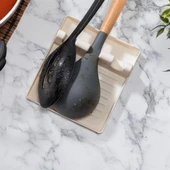 Tencere Kapak Tutuculu Kaşıklıklı Tencere Kapak Standı Pratik Kaşık Kepçe Altlık Düzenleyici - 6