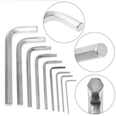 10 Parça Çelik Alyan Seti Kısa Düz Köşe Alyan Anahtar Takımı - 2