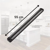 Mıknatıslı Paslanmaz Duvar Bıçak Askısı Standı 55 Cm Aparat - 5