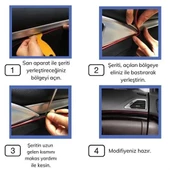 Mavi Araba Oto Trim Dekorasyon Şeridi Kauçuk Elastik Kolay Kurulum 5 metre Şerit Bant - 4