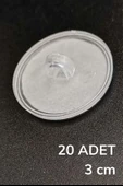 20 Adet Şeffaf Yuvarlak 3 Cm Çaplı Güçlü Disk Yapışkanlar - 6
