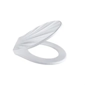 Desenli Şık Ergonomik Rahat Beyaz Renk Klozet Kapağı - 1