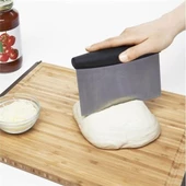 Çelik Hamur Kesici Kazıyıcı Pasta Kek Dekorasyon Spatula Aleti - 6