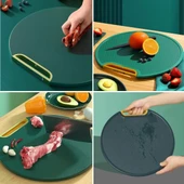 Mutfak Sebze,Meyve,Et,Balık,Ekmek Doğrama Kesme Tahtası Standlı Kesim Panosu - 2