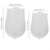 Orta Hamur Torbası Silikon Şeffaf Hamur Yoğurma Torbası Ekmek Makarna Mantı Hamuru Kolay Yo - 4