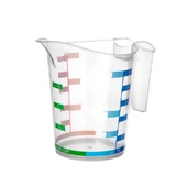 1000 ml Renkli Dereceli Sert Plastik Mutfak Ölçü Kabı - 1