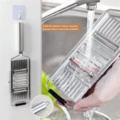 Ayarlanabilir 3 Farklı Başlıklı Tutmalı Sebze Dilimleyici Peynir Rendeleyici Aparat - 5