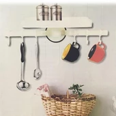 Askılı Raf Çok Fonksiyonlu Mutfak Banyo Tuvalet Tutacak ve Raf - 1