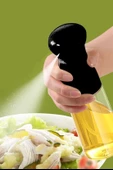 Çok Amaçlı Cam Şişe Püskürtmeli Dağıtıcı Yağdanlık Limonluk Sirke Sosluk Spreyi Siyah - 7