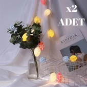 10lu Renkli Yumurta Şeklinde Dekoratif Dolama Led Aydınlatma - 8