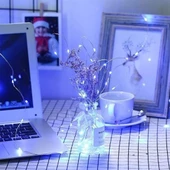 Pilli 5 metre Dekoratif Peri Led Beyaz Aydınlatma Süsleme Lambası - 1