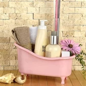 Dekoratif Mini Küvet Şeklinde Çok Amaçlı  Banyo Düzenleyici Sepet - 2