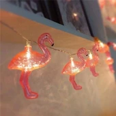 10lu Pilli Led Flamingo Dekoratif Işık Zinciri Aydınlatma 1,5 Mt - 7