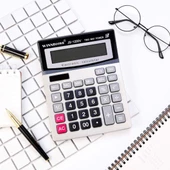 12 Haneli Geniş LCD Ekran, Pilli Büyük Düğmeli Hesap Makinesi - 4