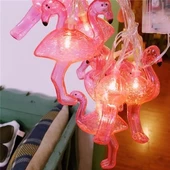 10lu Pilli Led Flamingo Dekoratif Işık Zinciri Aydınlatma 1,5 Mt - 3