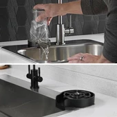 Yüksek Basınçlı Otomatik Bardak Yıkama Aparatı Mutfak Lavaboları İçin Hızlı Kupa Durulayıcı - 3