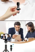 Type C Uyumlu İphone Dönüştürücülü Kablosuz Yaka Mikrofonu Android ve İphone Uyumlu Mini Mikrofon - 7