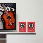 N62 1+1 Multimedia USB ve Jacklı Mini Hoparlör Yüksek Stereo Ses Sistemi - 6