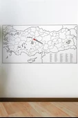 Yazılabilir Türkiye Haritası Manyetik Duvar Stickerı 110 x 56 cm - 4