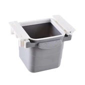 Mini Masa Çöp Kovası Plastik Tezgah Altı Geri Çekilebilir Yapışkanlı Görünmez Bölme Pratik - 1