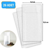 26 Adet Pratik Kullan At Çay,Bitki Çayı,Filtre Kahve Demleme Poşeti Süzgeci - 5