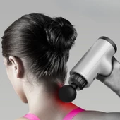 6 Farklı Seviyeli Titreşimli 4 Farklı Başlıklı Büyük Boy Masaj Tabancası - 2