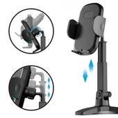 Masaüstü Telefon Standı 360 Derece Dönebilen Başlıklı Ayaklı Telefon Tripodu - 3