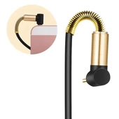 3.5mm AUX Kablosu Jak Erkek Erkek L Tipi 1 Metre Ses Aktarım Kablosu - 3