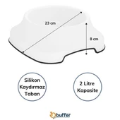 Silikon Kaydırmaz Taban Plastik Kedi ve Köpek Mama ve Su Kabı 2 L - 3