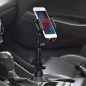Teleskopik Araç Bardak Yerine Giren Telefon Tutucu - 3