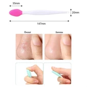 2 Adet Dudak Fırçası Peeling Etkili Gözenek Siyah Nokta Temizleyici Akne Giderici Çift Yönl - 3