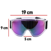 Kayak Gözlüğü Ventilli Güneş Kar Gözlük Gökkuşağı Snowboard Glasses Ekonomik Gözlük - 5