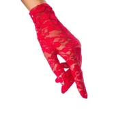 Dantelli Kırmızı Gece Eldiveni - 1