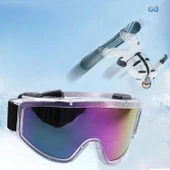 Kayak Gözlüğü Ventilli Güneş Kar Gözlük Gökkuşağı Snowboard Glasses Ekonomik Gözlük - 3