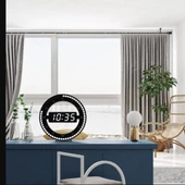 Alfalink 3D LED Dijital Elektronik Modern Duvar ve Masa Saati - 5