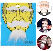 Beyaz Renk Kendinden Yapışkanlı Takma Sakal Bıyık ve Kaş Seti thumbnail 5