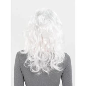 Beyaz Renk Kahküllü Dalgalı Uzun Parti Peruğu thumbnail 2